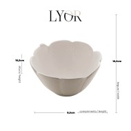 Bowl 16x8,5cm Decorativo De Cerâmica Banana Leaf Branco